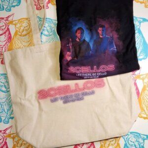 2 Cellos 2019 Tour T shirt (M) and tote - New unused